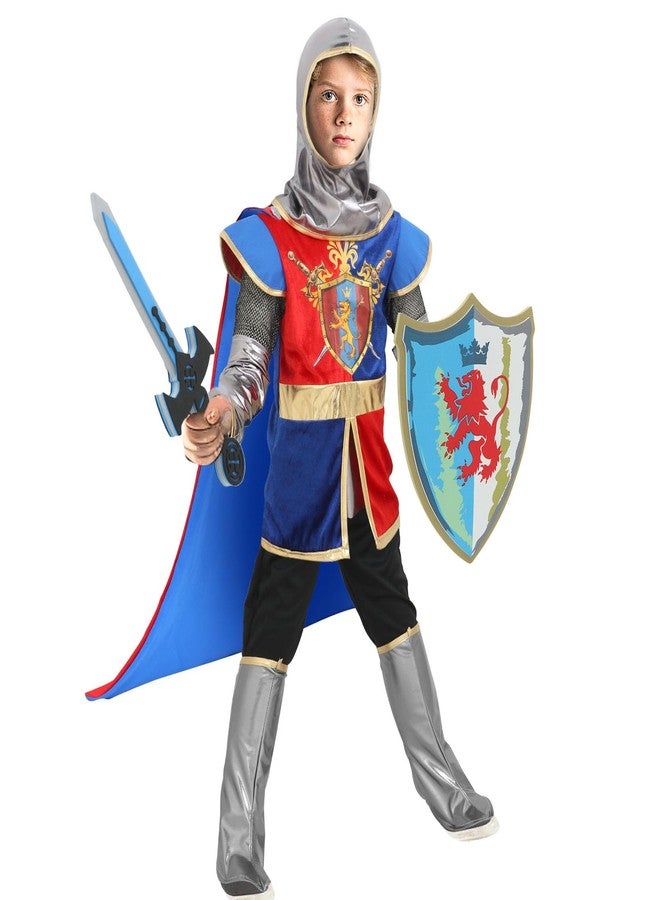 G.C Kids Knight Costume Toddler Boy Dress Up Clothes Medieval Costumes with Cape Toys Accessories Halloween Cosplay Gifts - Image 2